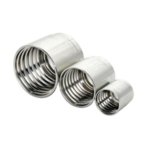 High Quality 00110 Stainless Steel Hydraulic Hose Ferrule Connectors Union Nipple Flange Pipe Fittings 50mm Size