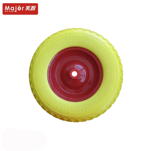 400-8 polyurethane tire fill wheelbarrow pu foam wheel