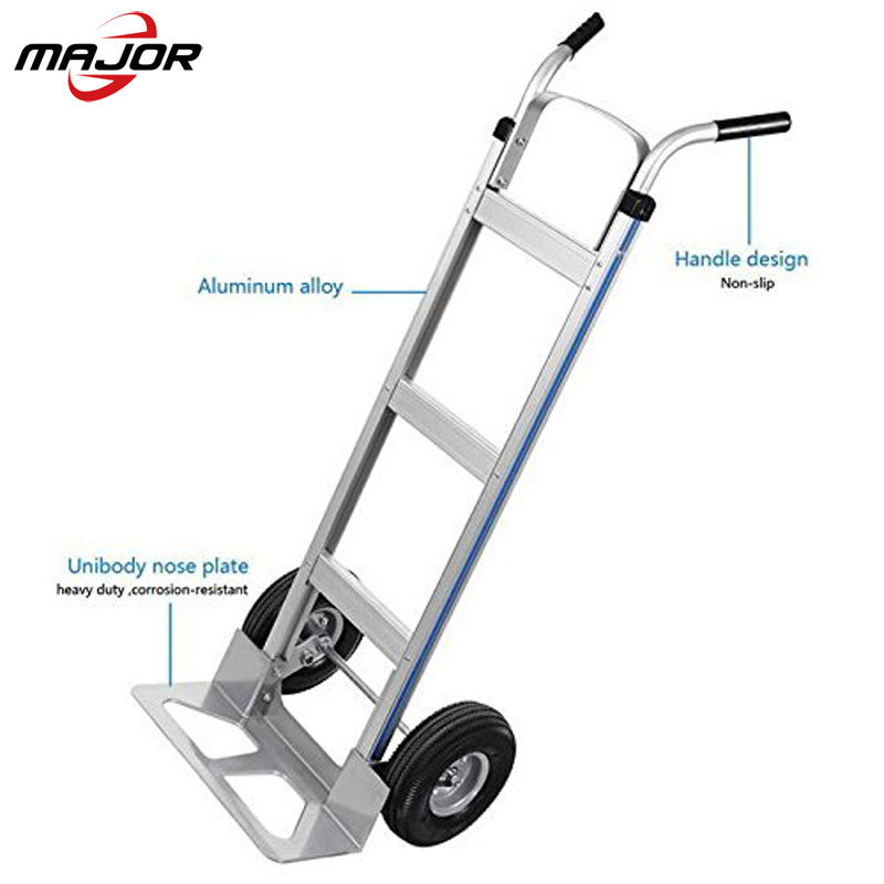 HT2106 heavy load aluminum hand truck trolley with two wheels