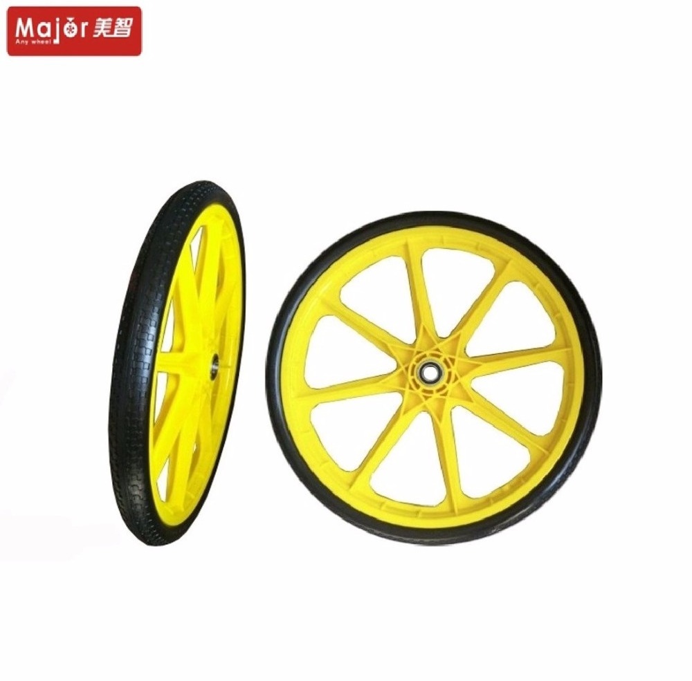 20 Inch Flat Free Pu Foam Filling Tire Solid Wheels 20x1.75 Bicycle Wheel