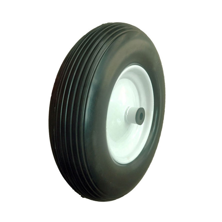 Puncture Proof Baby Stroller Solid Pu Foam Wheel Steel Spoke Pu Foam Wheel With Enamel