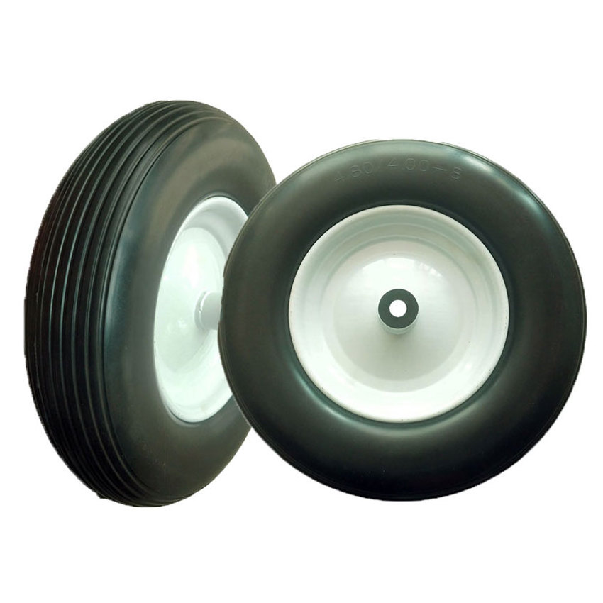 Puncture Proof Baby Stroller Solid Pu Foam Wheel Steel Spoke Pu Foam Wheel With Enamel