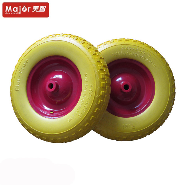 400-8 polyurethane tire fill wheelbarrow pu foam wheel