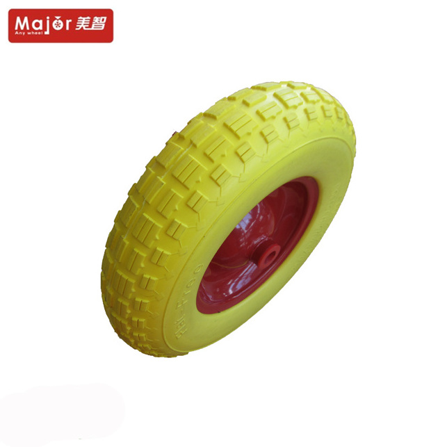 400-8 polyurethane tire fill wheelbarrow pu foam wheel