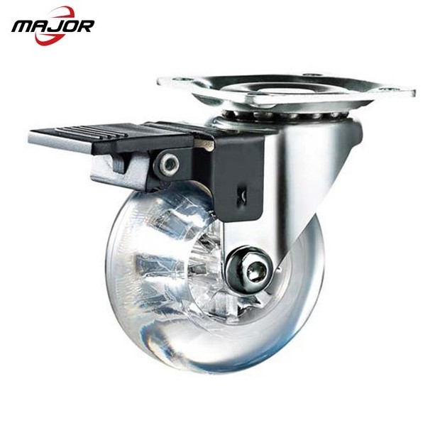 Light Heavy Duty 2 3 4 6 8 inch Swivel and Fixed Caster with Brake and PVC or PU Polyurethane wheel