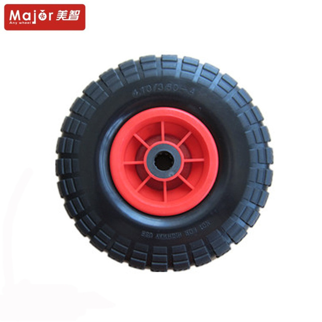 New 10x3.00-4 Hand Truck Dumper Cart Wheelbarrow Wagon Filling Tires with PU Foam Wheel