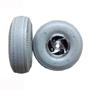 260x85 keyway bearing rubber sweeper wheel 10 inch 3.00-4 inflatable tire