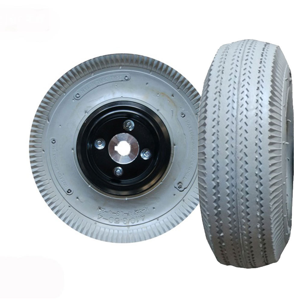 260x85 keyway bearing rubber sweeper wheel 10 inch 3.00-4 inflatable tire