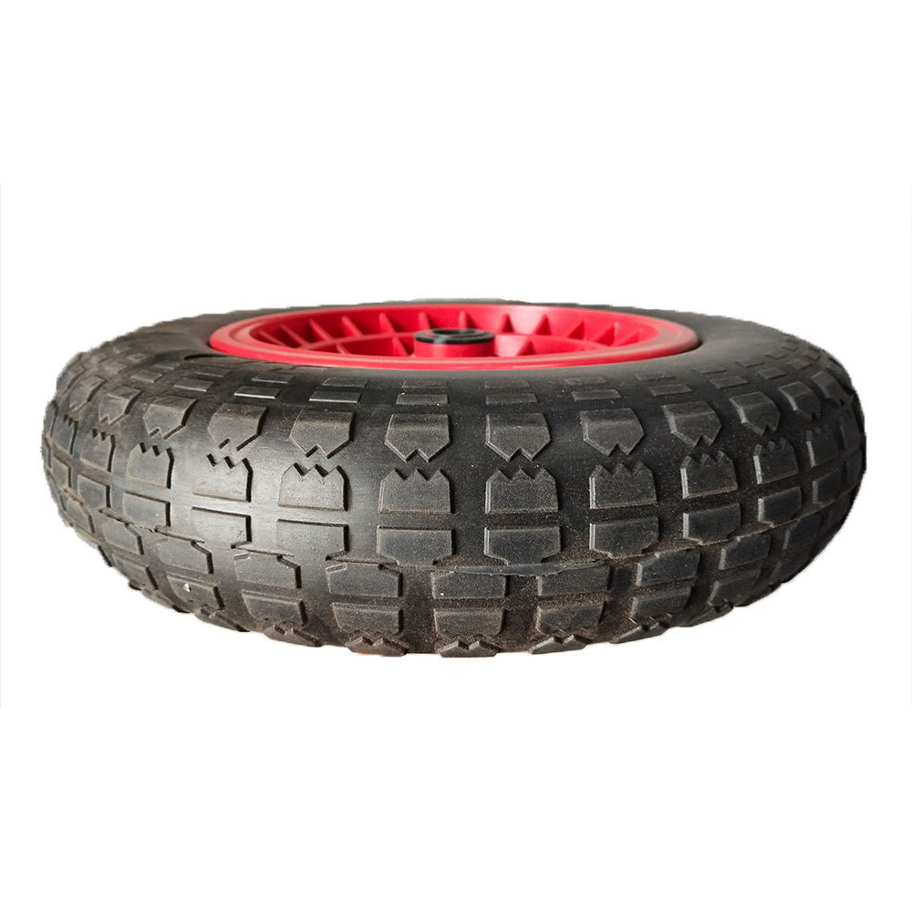 3.50-8 polyurethane coated trolly/garden cart/wheelbarrow/farm cart wheels and tires flat free