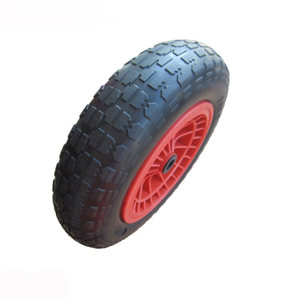 3.50-8 polyurethane coated trolly/garden cart/wheelbarrow/farm cart wheels and tires flat free