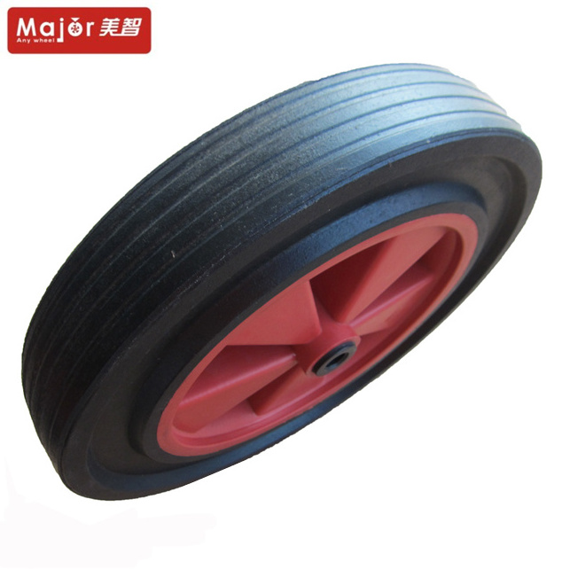 Solid rubber trolley tire 12 inch wheels for hand truck