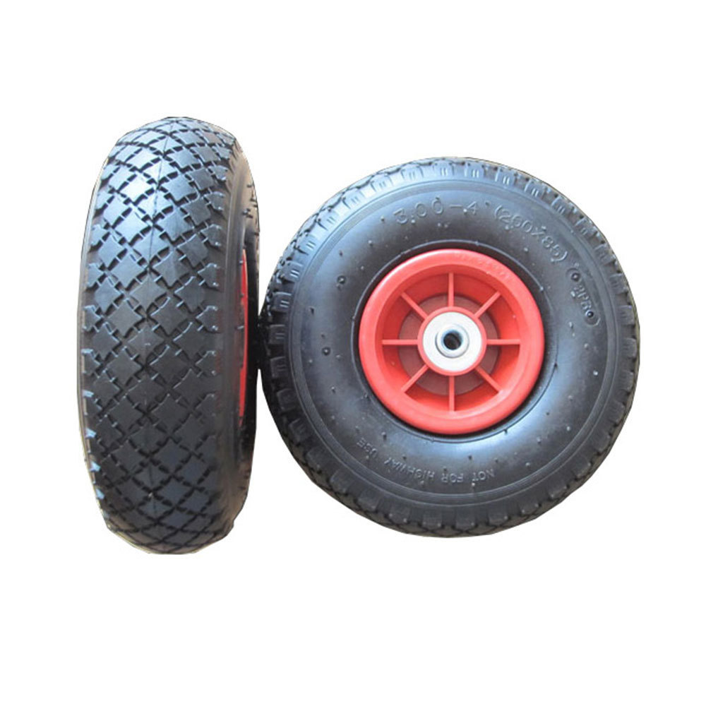 10 inch 3.00-4 3.50-4 wagon wheel pneumatic rubber trolley tire for sack truck