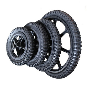 2.4 inch width 12 14 16 inch pneumatic rubber bicycle tire trailer cart wheel for horse drawn wagon cart