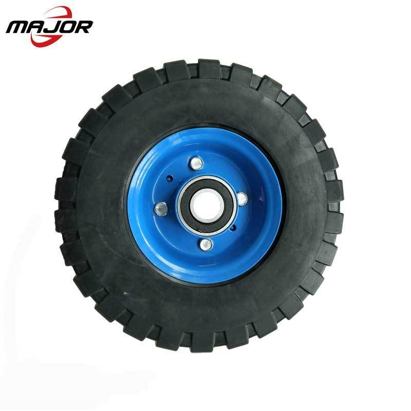 240x60 Rubber solid wheel and tire with steel rim and low price which are factory directly sale