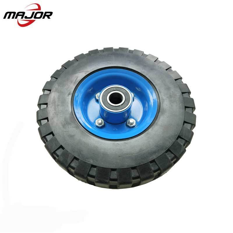 240x60 Rubber solid wheel and tire with steel rim and low price which are factory directly sale