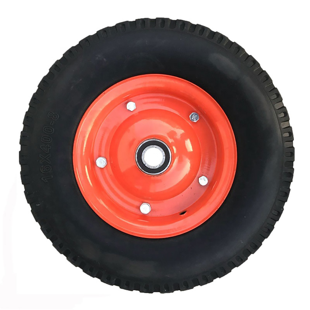 16x4.00-8 heavy duty rubber power wheel solid tire for airport buggage trolley