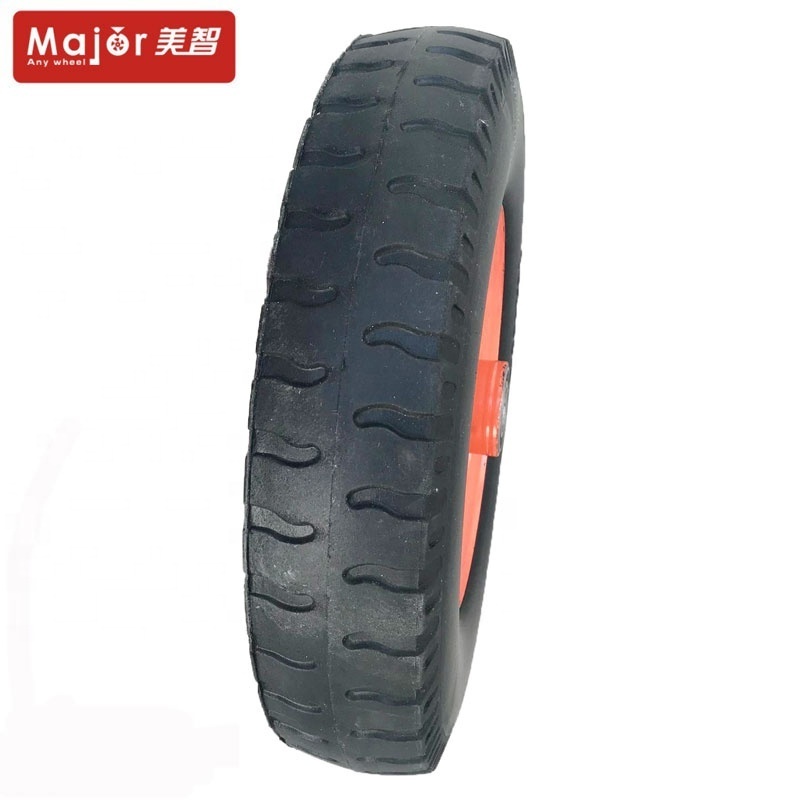 16x4.00-8 heavy duty rubber power wheel solid tire for airport buggage trolley