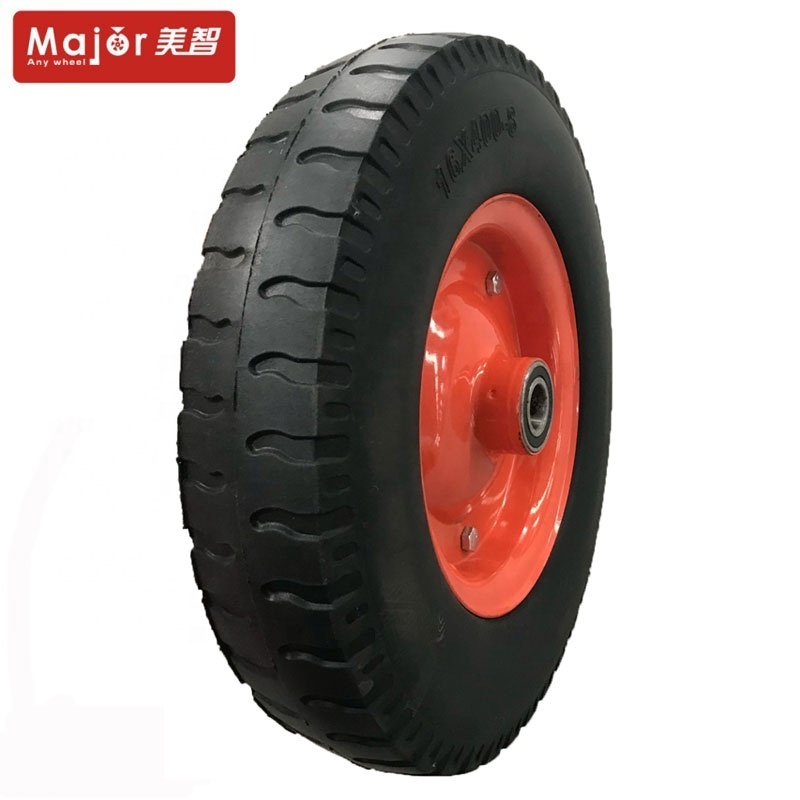 16x4.00-8 heavy duty rubber power wheel solid tire for airport buggage trolley