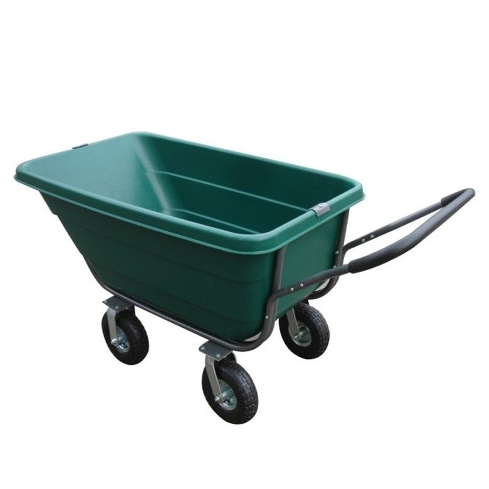 Garden dumping tool cart four wheel wheelbarrow