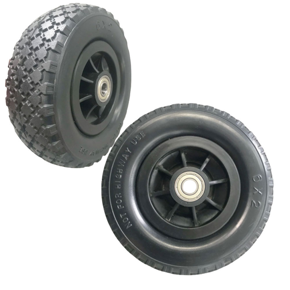 6x2 polyurethane foam tire 6 inch pu soldi wagon cart toy wheels with low price