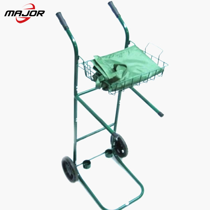 Garden Leaf Collection Canvas Bag Tool Cart /Garden Waste Collecting Wagon Trolley Cart with Two Wheels