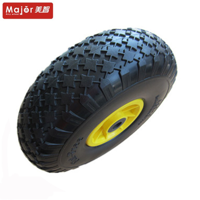 New 10x3.00-4 Hand Truck Dumper Cart Wheelbarrow Wagon Filling Tires with PU Foam Wheel