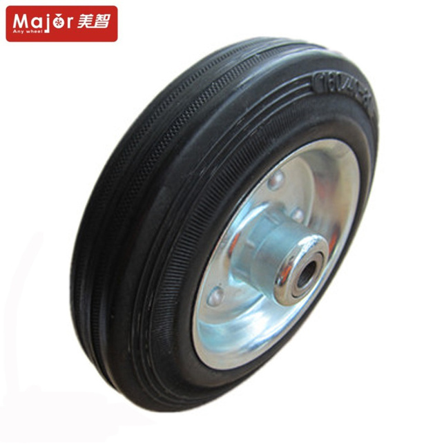 5 inch small solid rubber tire wagon push cart wheel for toys car