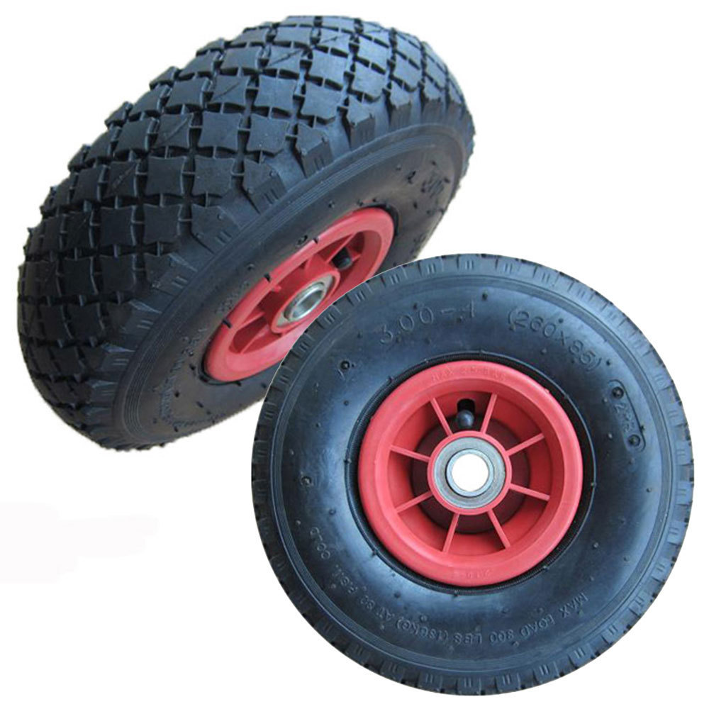 10 inch pneumatic rubber trolley tires pedal go kart wheels