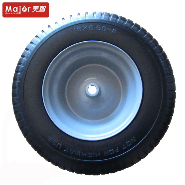 16 Inch Pu foam Filled Folding Wagon Lawn Mower Wheels Go Kart Wheel Tires