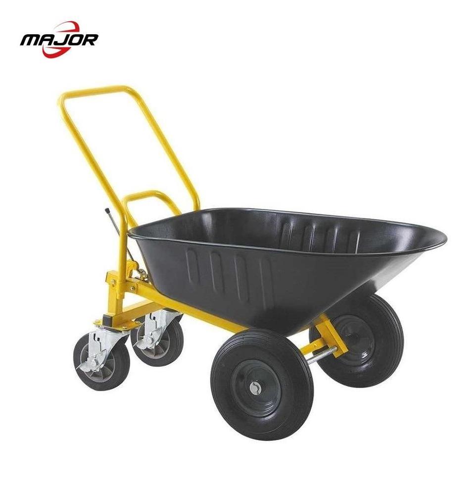 Garden dumping tool cart four wheel wheelbarrow