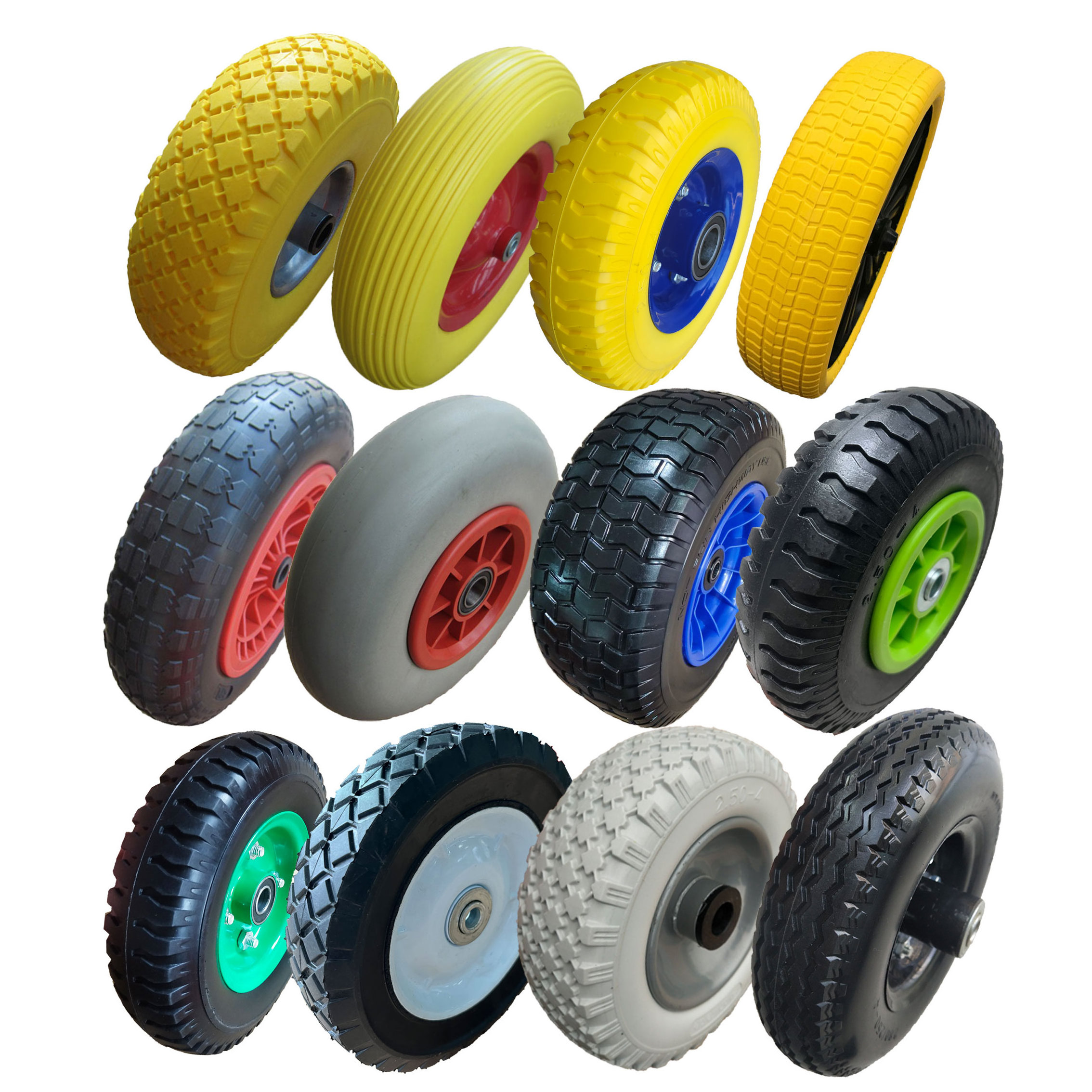 New 10x3.00-4 Hand Truck Dumper Cart Wheelbarrow Wagon Filling Tires with PU Foam Wheel