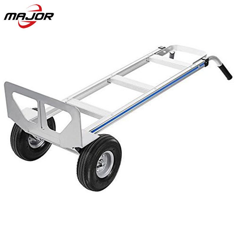 HT2106 heavy load aluminum hand truck trolley with two wheels