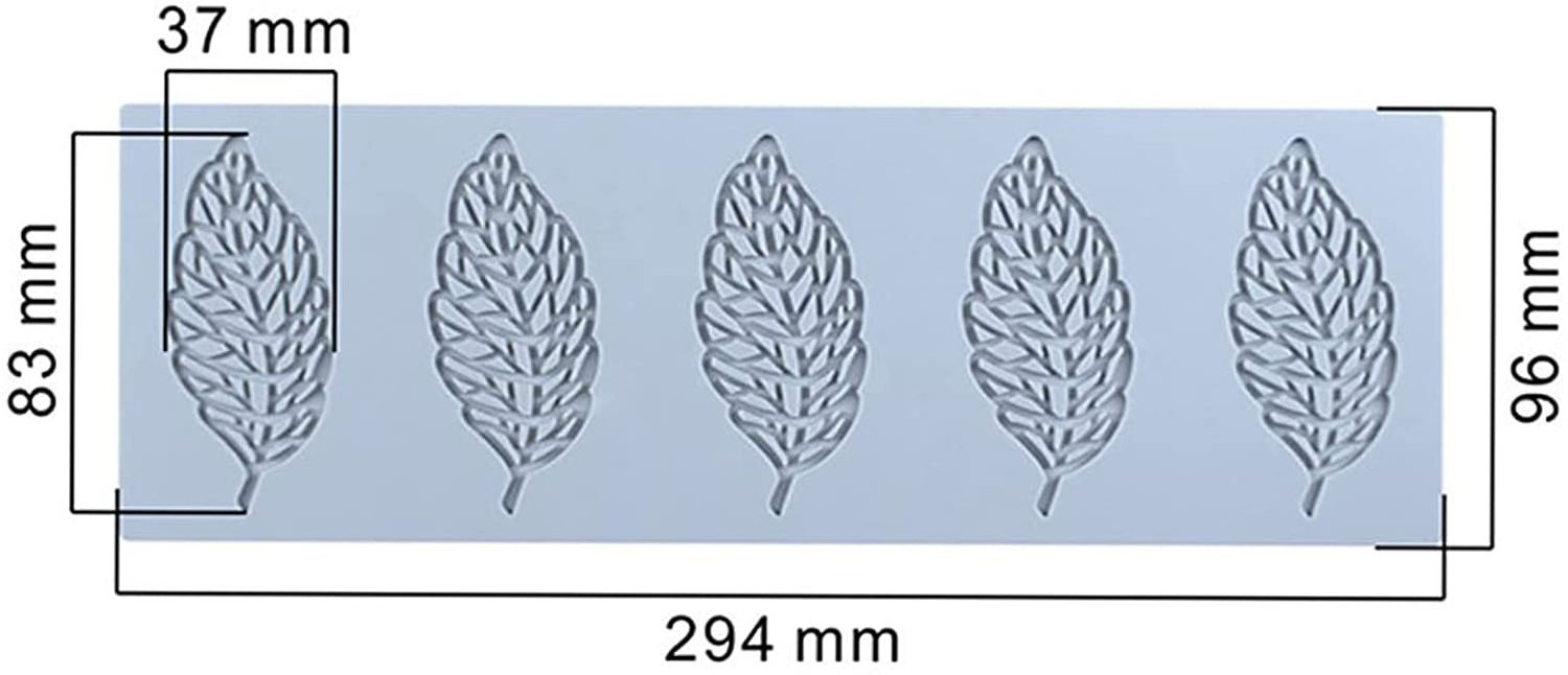 YDS Hollow Leaf Candy Mold Chocolate Candy 3D Hollow Leaf Silicone Mole Sugar Craft Cake Decoration Cupcake Top