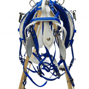 Blue and White Smartly Quick Hitch Horse Harness with Stainless Steel Fitting and Fully interchangeable hook