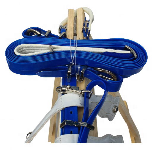 Blue and White Smartly Quick Hitch Horse Harness with Stainless Steel Fitting and Fully interchangeable hook