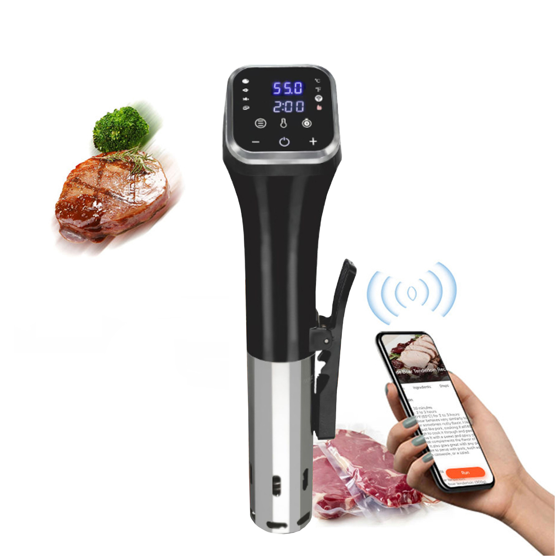 RUBOW Digital Waterproof IPX7 wifi alimentaire Electric slow cookers machine stick Sous Vide Cooker