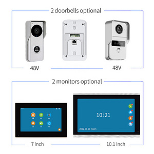 Video Doorbell 1080p 10.1 Inch Tuya Video Intercom Remote Unlock Wifi Tuya ip Doorbell system