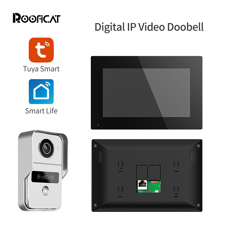 Home video Smart WiFi 1080p Smart Ip Poe Intercom System Unlock Tuya Video Doorbell Video Door Phone Wireless Ring Doorbell