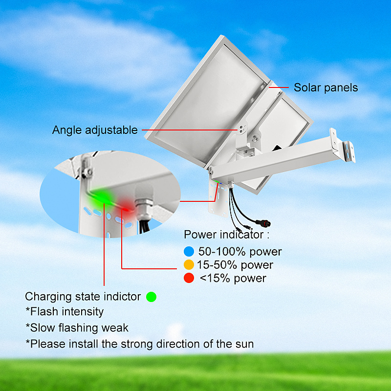 12v Solar Panel Kit With Battery 30000mah Outdoor Solar Charger Panel For Cctv Security Hunting Trail Camera