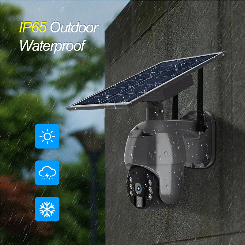 Wifi 1080p Ubox Ptz 4g Solar Camera 360 Degree Rotate Outdoor Waterproof Motion Detection Battery Audio Solar Camera