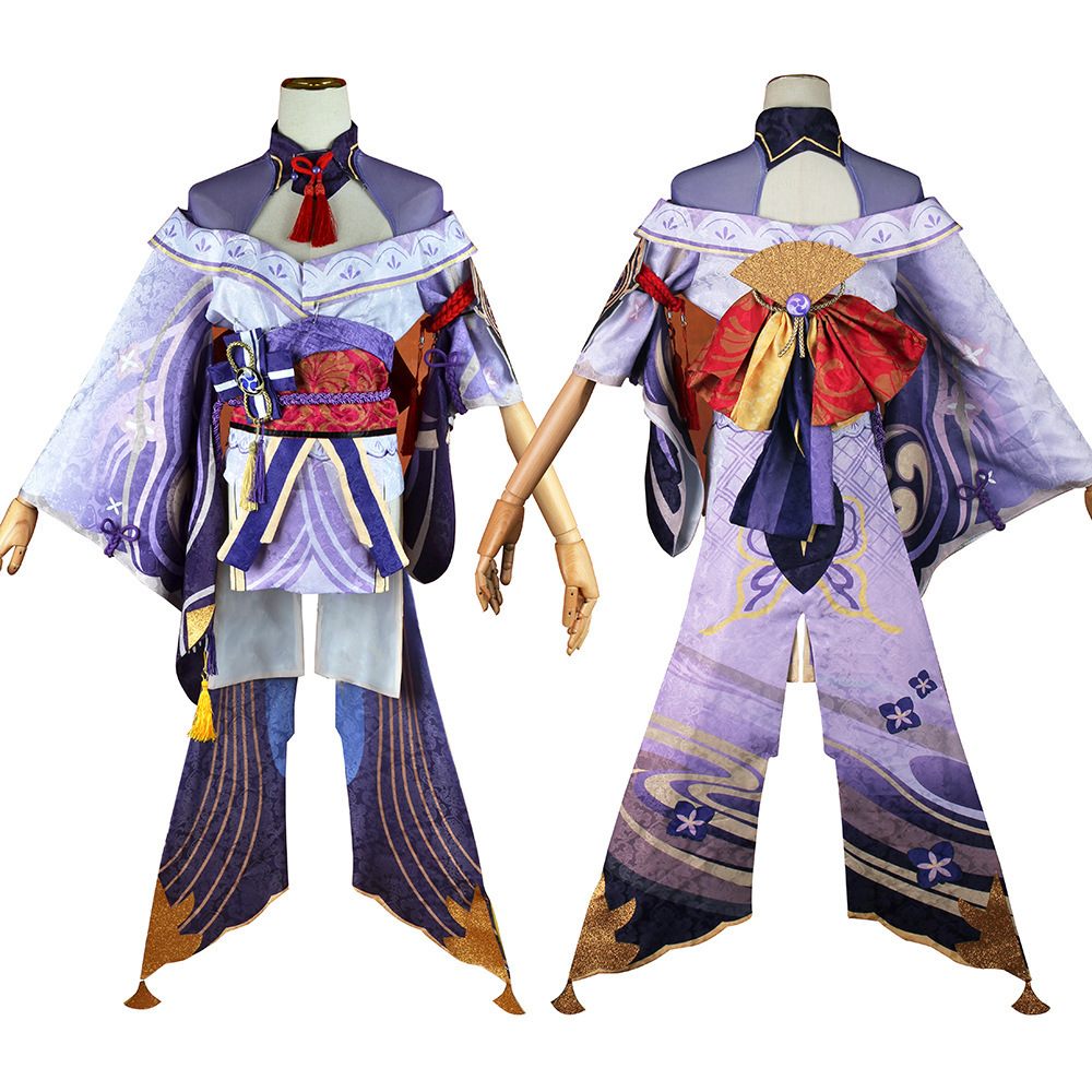 Cosplay Game Genshin Impact Shogun Cosplay Costume Outfits Full Set Dress Wig Headwear for Anime Expo