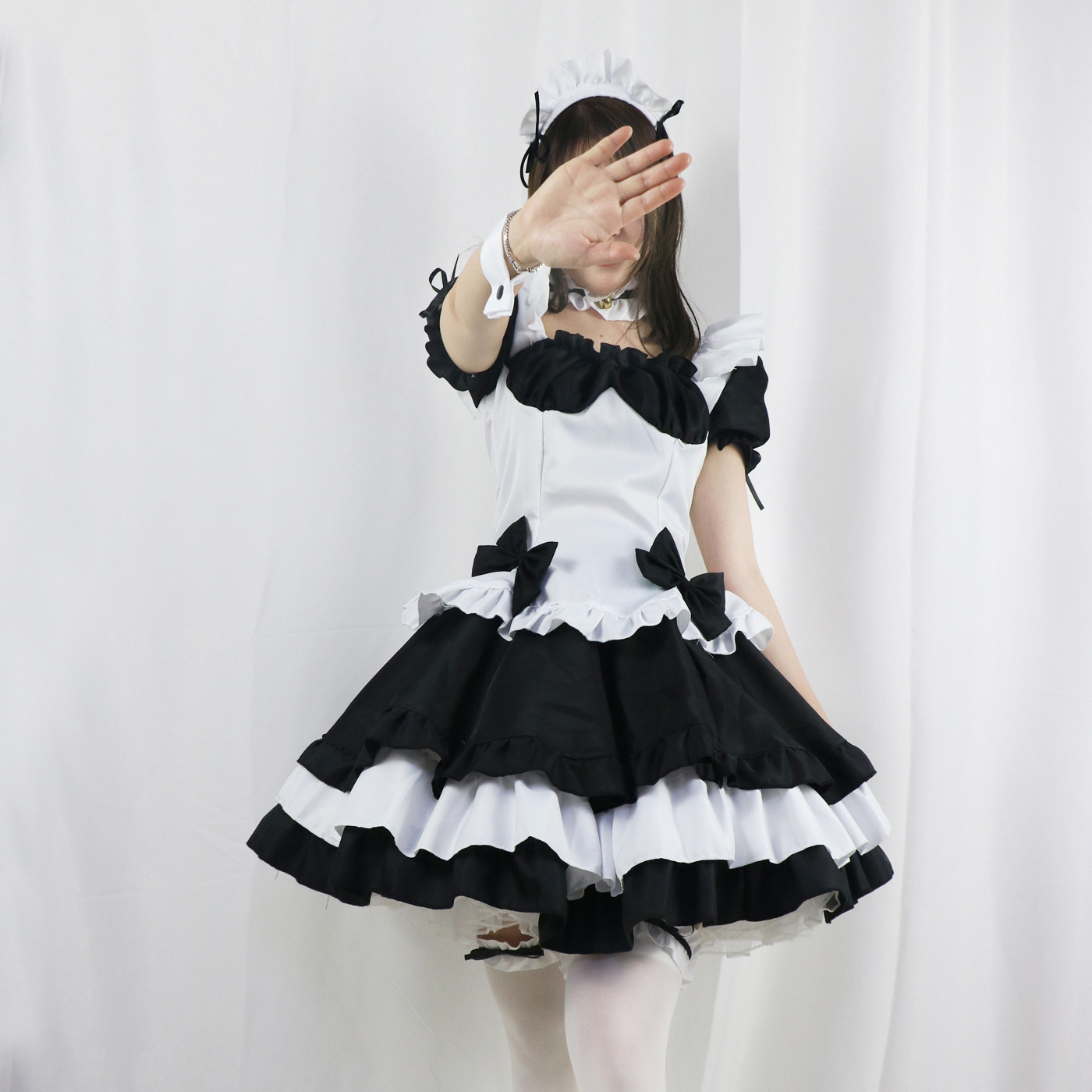 Japanese Maid Cos Uniform Lovely Girl Student Lolita Dress Sweet Style Cute Cat Cafe Princess Dresses Harajuku Kawaii Lingerie