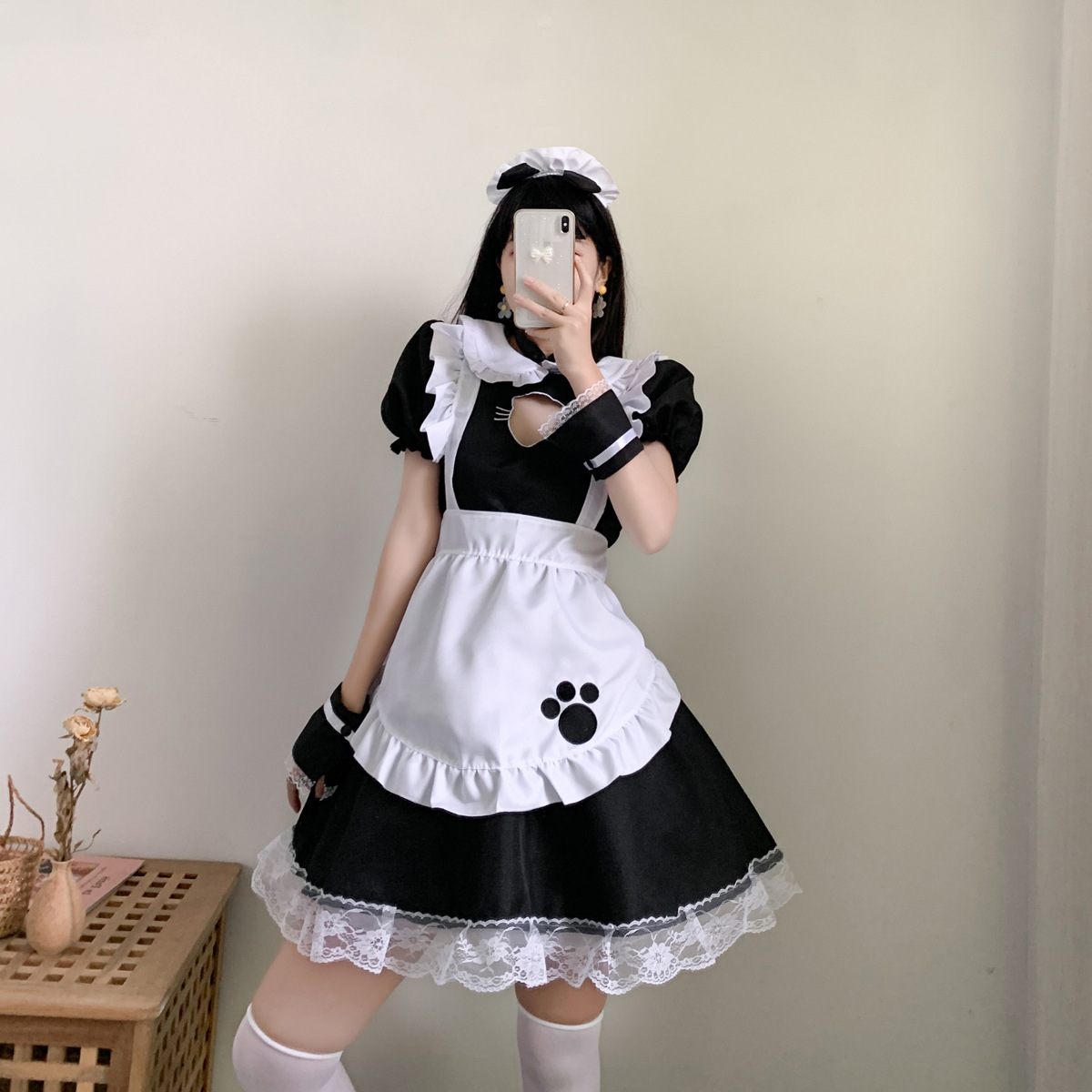 Sexy Girl Women Fantasy Maid Outfit Men Gothic Sweet Lolita Dress Anime Cosplay Costume Plus Size