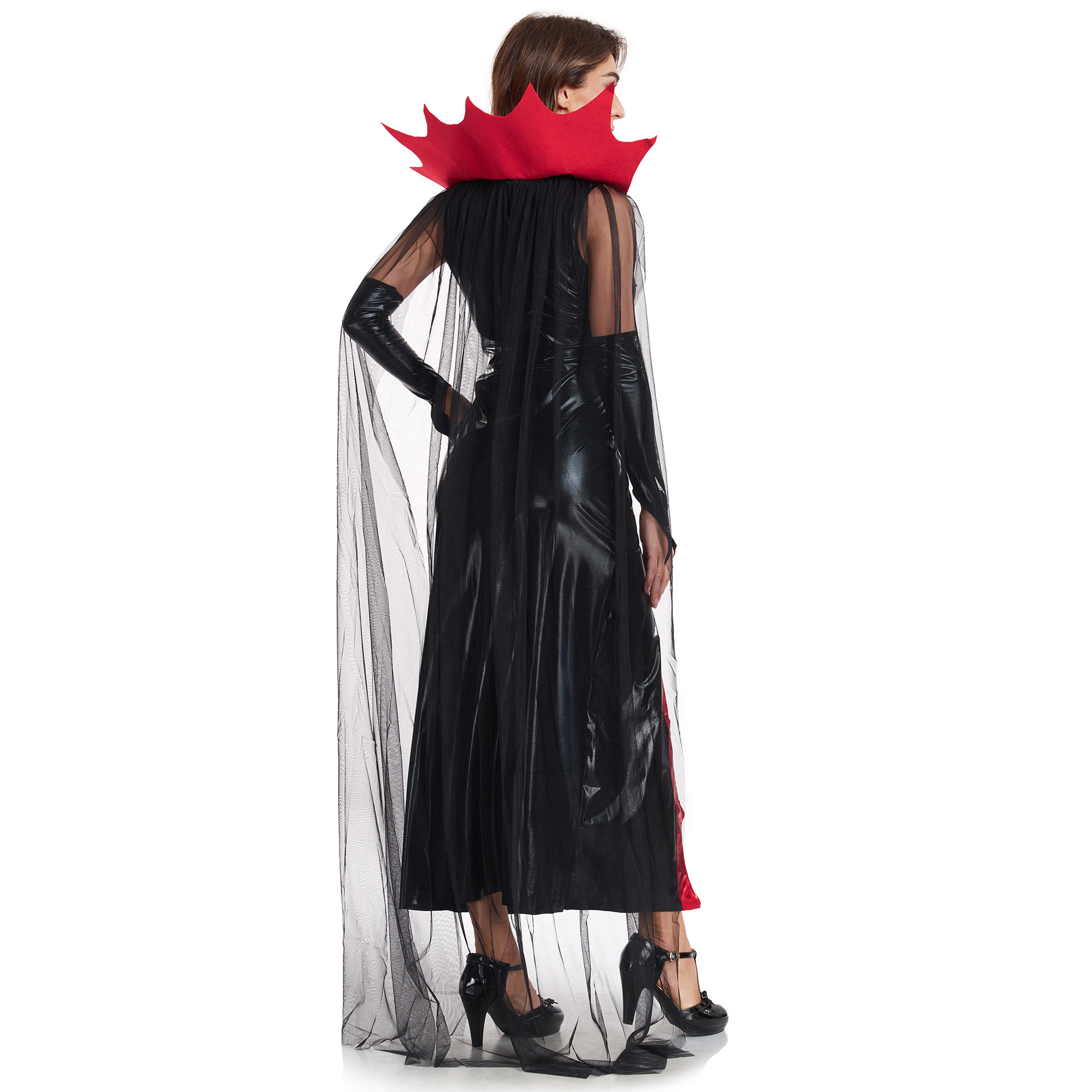 Halloween Costumes for Girl Witch Vampire Cosplay Costume Women Devil Suit Carnival Easter Festival Fancy Party Dress with Cape