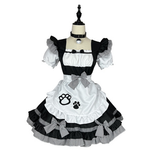 Women Maid Outfit Anime Dress Black and White Dresses Men Lolita Dress Costume Cosplay Cafe Apron Costume