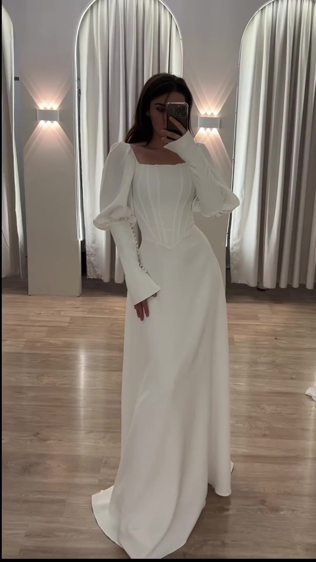 Sexy Party Evening Maxi Dresses for Women Elegant Bodycon White Dress Square Neck Long Sleeve Corset Dress Autumn