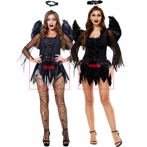 Adult Sexy Dark Angel Cosplay Costume Halloween Carnival Performances Costume Women Vampire Ghost Bride Devil Halloween Costumes