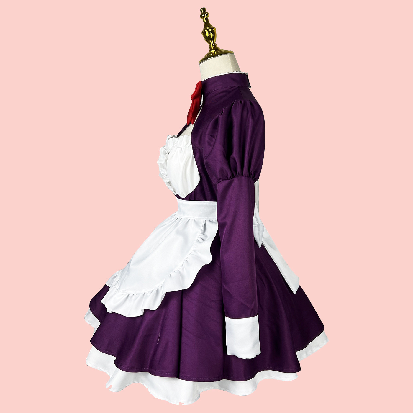 Anime Cosplay Costume Sexy Purple Maid Dress Apron Wig Mask Suit Lolita Dress Halloween Costumes