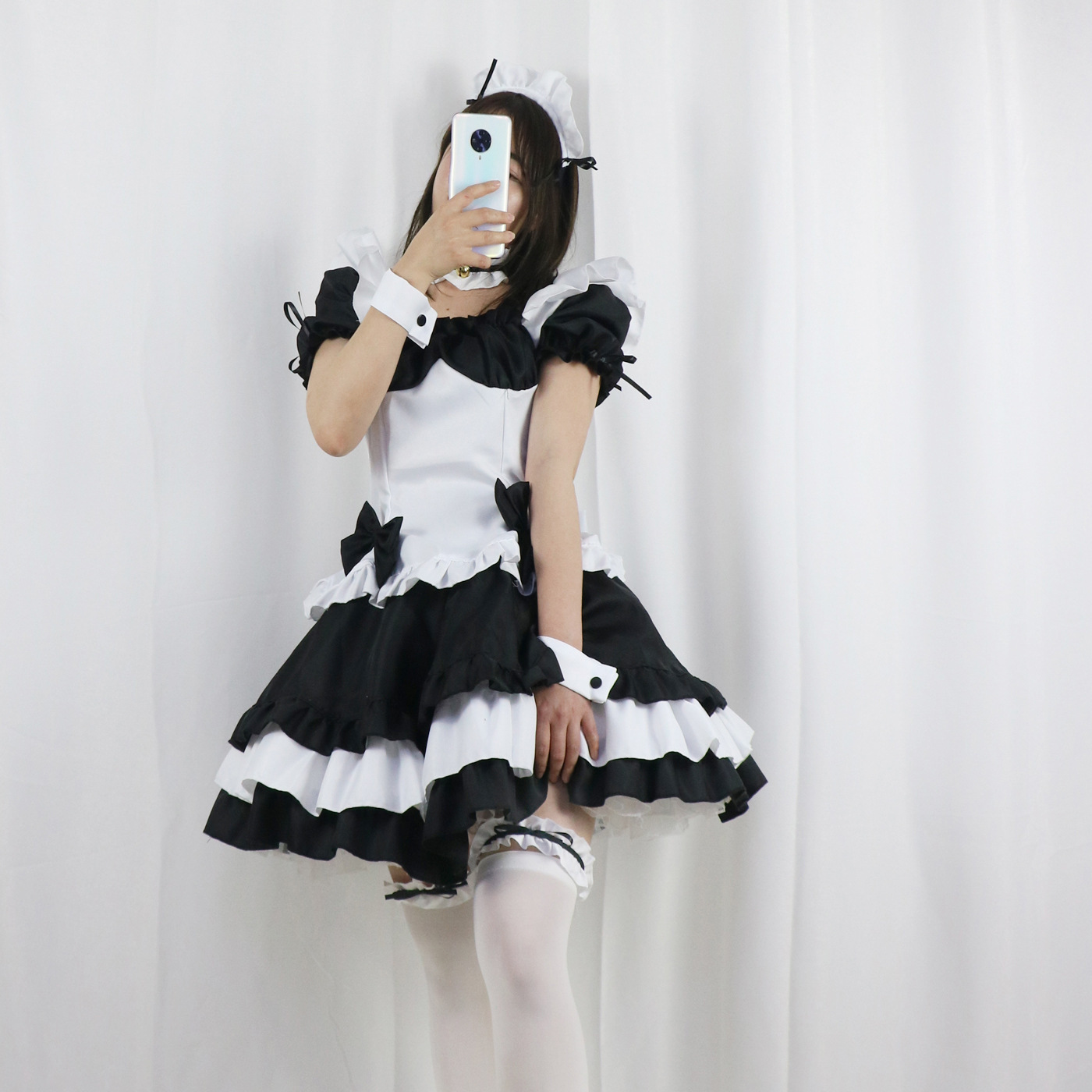 Japanese Maid Cos Uniform Lovely Girl Student Lolita Dress Sweet Style Cute Cat Cafe Princess Dresses Harajuku Kawaii Lingerie