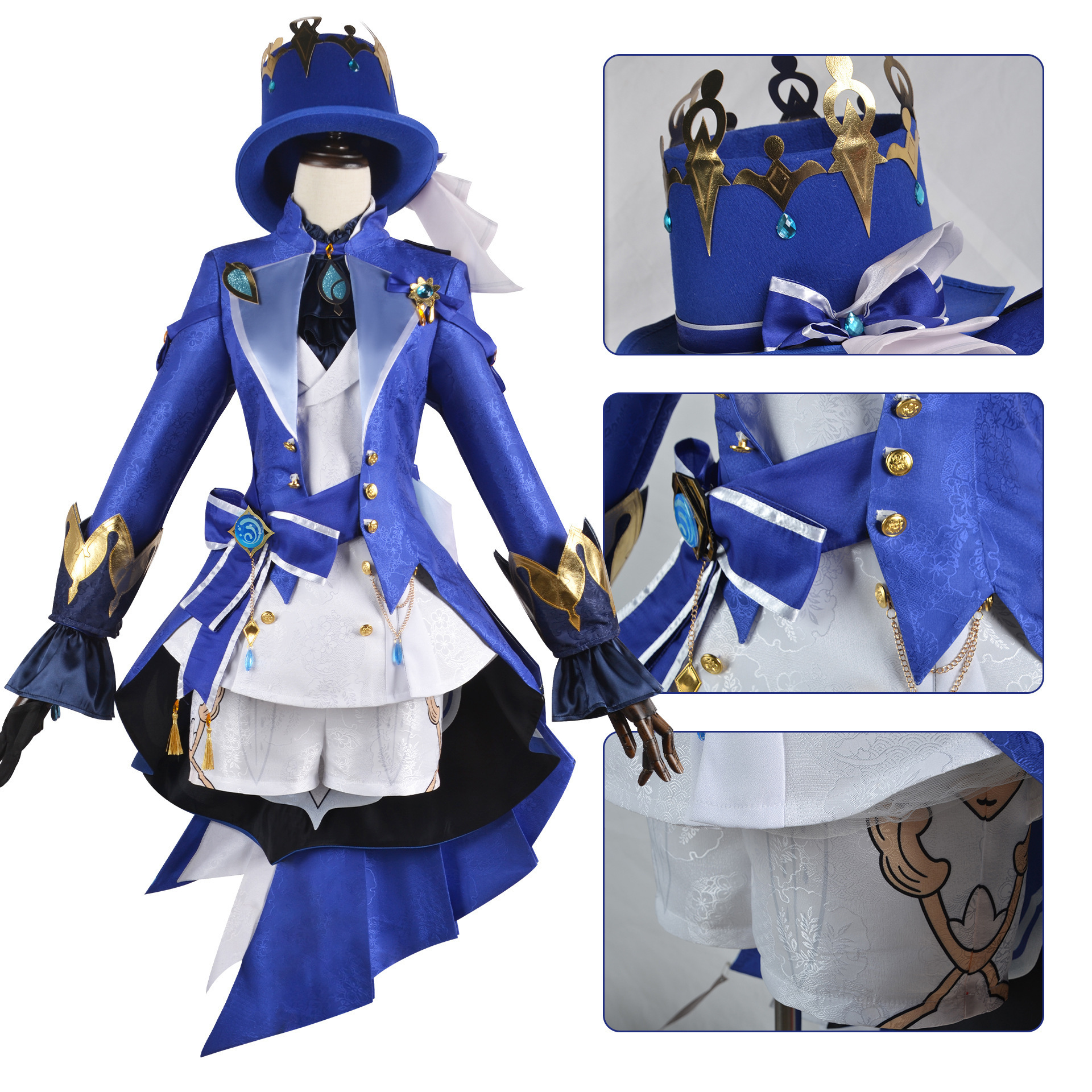 Genshin Impact Cos Clothing Girl Women New Role Anime Cosplay Costumes Accessories Wig Hat Waistcoat Coat